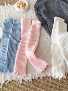 1/2/3/4/5/6 Pairs Women Thick Warm Cute Cartoon Fashion JK Style Knee High Leg Warmers (Shipped Without Card), Autumn/Winter