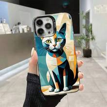 Custodia per telefono con dipinto astratto di Picasso, cover posteriore argento antiurto compatibile con 16/15/14/13/12/11 Pro Max Plus, compatibile con custodie per iPhone 17, 17 Pro, 17 Pro Max