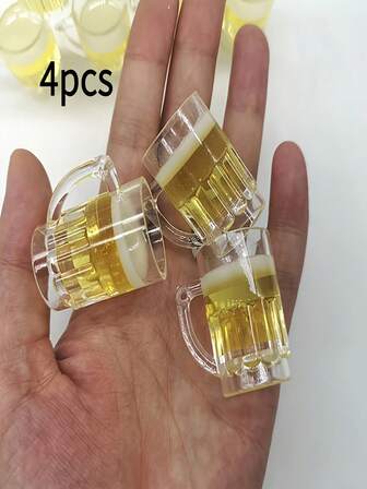 4 Packs Creative Beer Mug Hair Clips - 3D Realistic Resin Hair Accessories With Pollen And Foam Details, Suitable For Role Playing, Theme Parties And COSPLAY,Gifts,Travel,Gifts For Women,Hair Stuff,Stocking Fillers,Stocking Stuffers For Women,Stocking Fillers Women,Christmas Gifts,Christmas Stocking Fillers,Gifts For Women,Stocking Stuffers For Adults,Stocking Fillers For Adult,Hair Stuff,Women's Accessories,Stocking Stuffer,Coming-Of-Age Hair Accessory,Christmas Hair Accessories,Gift Ideas For Women,Beauty Stocking Fillers