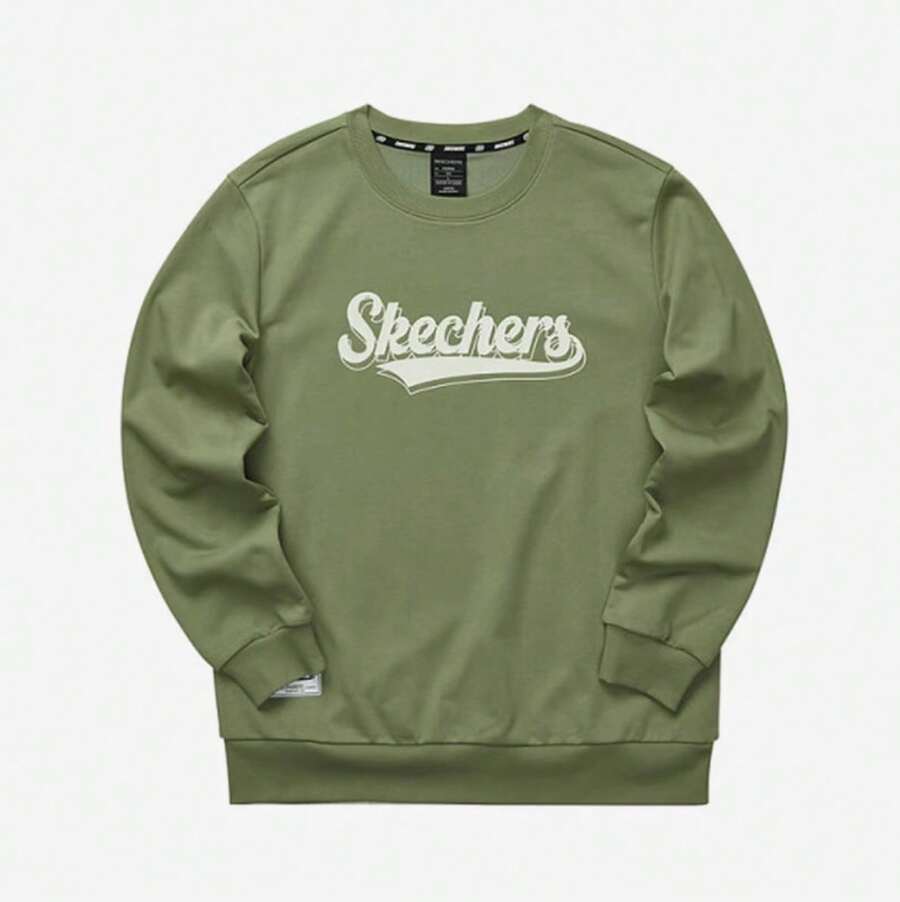 Skechers New Unisex Casual Sports Fashion Crew Neck Sweatshirt - Green - View 1
