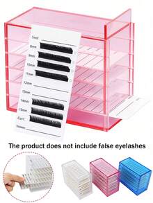 5-Layer Transparent Eyelash Storage Box, Small Eyelash Tray, Eyelash Collection Box - Multicolor - View 3
