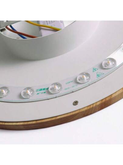 Alpinaluz 12W LED Wand Lamps, Ø20cm, Round Wood, Warm Indirect Verlichting Bedroom Kitchen view 3