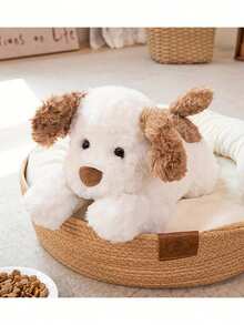 可爱小狗毛绒玩具小狗毛绒狗玩具垫卡哇伊仿真泰迪狗毛绒玩具礼物可爱小狗卷毛小狗玩偶毛绒玩具大狗布娃娃生日礼物毛绒动物、泰迪熊、毛绒玩具、节日礼物圣诞节 - 彩色 - 查看 4