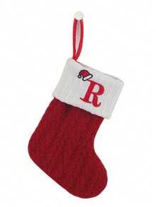 Knit Monogram Christmas Stockings,Christmas Stockings Small Xmas English Letters Hanging Stockings Christmas Socks Double Sided Fireplace Hanging Stockings For Christmas Party Decoration New Year Party Gift Favors Supplies,Personalized Initial Christmas Stocking, Family Holiday Xmas Party Decor Home Decor Christmas Decorations Room Decor Winter