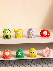 4 قطع / 8 قطع ديكور نمل 3D جميل من الراتنج، ديكور فاكهة DIY، إكسسوارات للمكتب والكمبيوتر والمفاتيح والسيارة