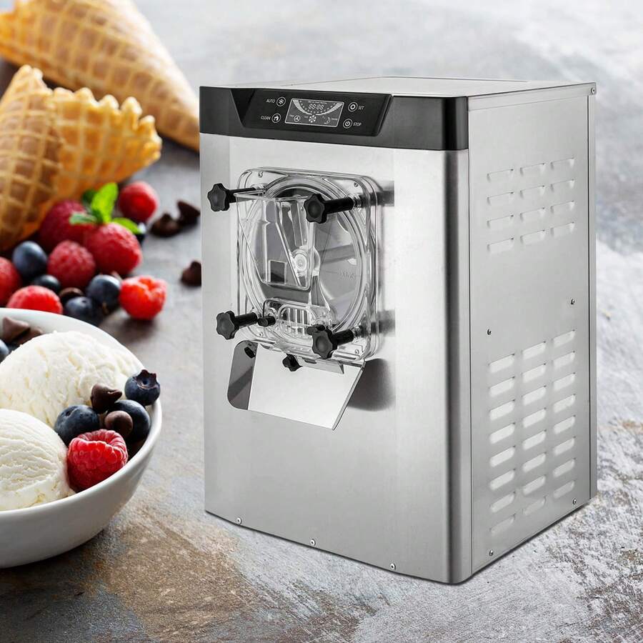 Máquina de helado comercial 1400W 20/5.3 Gph Máquina para hacer helados de servicio duro con pantalla LED Temporizador de apagado automático Un sabor Perfecto para restaurantes Snack bar Supermercados - 1400 W - Ver 1