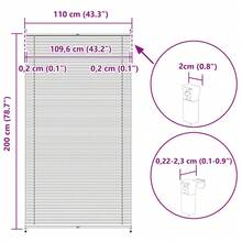 Tenda plissettata 110 x 200 cm, color crema - Crema - Visualizzare 5