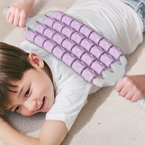 Flexible Massage Stick Wolf Teeth Stick Adult Children's Massage Stick Leg Muscle Relaxer Roller Yoga Sensory Training Massage