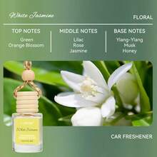 4 Bottles Car Air Hanging Fragrance Oil Diffuser, Car Air Freshener Diffuser For Essential Oils Scents Fragrance Aromatherapy Automobile Diffuser,17 Fragrances All Ages, Long-Lasting Fragrance Car Diffuser,Car Air Freshener,Christmas Gifts - Oải hương + Hoa nhài trắng + Hoa hồng + Vani Macadamia - Xem 3