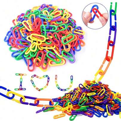 Vòng tay hình chữ C nhiều màu sắc phối hợp, vòng đeo tay trang trí tiệc, trang trí phông nền sự kiện sinh nhật tuổi teen, quà tặng hoạt động tiệc tùng, đồ chơi leo trèo cho sóc bay, đồ chơi cho chuột cảnh nhỏ, vẹt, chim.