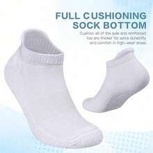 Sports Outdoor 3pcs Ankle Running Socks With Low Cut And Arch Support, Breathable And Cushioned Sports Socks, Unisex - White - View 3