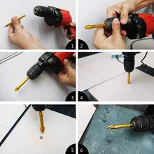 9 Pcs. Tile Drill Ceramic Drill Set Of Glass Drill Bits Set Hexagon Tile Drill Set Glass Tile Drilling Tool For Mirrors / Glass / Tiles - 3/4/5/6/8/10 / 12mm - Nhiều màu - Xem 5