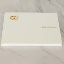 Beautiful  Wedding Guest Book For Your Wedding Reception - Simply Elegant Guestbook To Sign In And Add Photos - The Perfect Baby Shower Guest Book And Addition To Your Big Day - 米色 - 查看 9