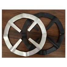 Confezione da 2 piastre di supporto per fornello a gas in ferro nero antiscivolo, supporto per wok da cucina, supporto per caffettiera moka, anello riduttore - nero - Visualizzare 3