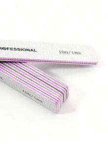 20pcs Rectangular Nail Files, 100/180 Grit Double-Sided Sandpaper Nail Files, Washable And Reusable, Suitable For Natural Nails And Acrylic Nails, For Home And Salon Use. Nail Care Products, Nail Tools, Nail Art Tools, Back To School Supplies, Manicure, Nail Tools (Applicable To Nail Stickers) - White - View 9