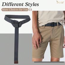 JASGOOD Men Canvas Double Ring Belt Plus Size Men Cloth Casual Belt For Jeans Pants{"Color_name":"DarkGrey","Size_name":"FitsWaistSize39\"-44\""} - 多色3 - 查看 3