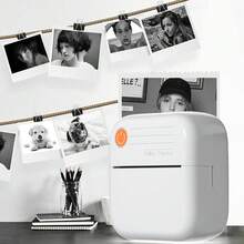 Impressora Sem Fio Mini, Impressora Térmica Portátil Sem Tinta, Recarregável por USB, Impressora de Bolso Mini para Caderno, Diário, Scrapbook, Viagem, Notas, Lista, Memorando, Casa e Escritório