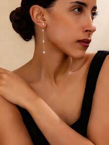 1 Set 2025 Valentine's Day Faux Pearl Earrings, Bracelet, Necklace Set, Bohemian Style, Minimalist Jewelry, Gift For Mother's Day, Suitable For Daily Wear, Parties,Mom,Mother,Mother's Day,Gift