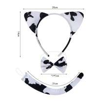 Mới đến Phong cách đơn giản đa năng phóng đại dễ thương động vật sừng bò tai băng đô, mũ đội đầu thời trang cho tiệc tùng, biểu diễn sân khấu, cosplay, trang điểm, đạo cụ - bò sữa - Xem 8