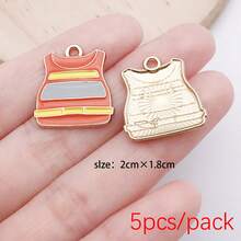 5/10 piezas Accesorios de aleación esmaltada de bricolaje Colgantes de extintor de incendios para pulseras, llaveros y adornos decorativos.