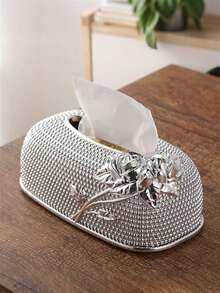 1 Stück rechteckiger Kunststoff Taschentuchhalter, kreative Acryl Papierablage, europäischer Stil geeignet für Schreibtisch, Küche, KTV, Hotels, Bars, Restaurants, Badezimmer und Geburtstagsfeiern