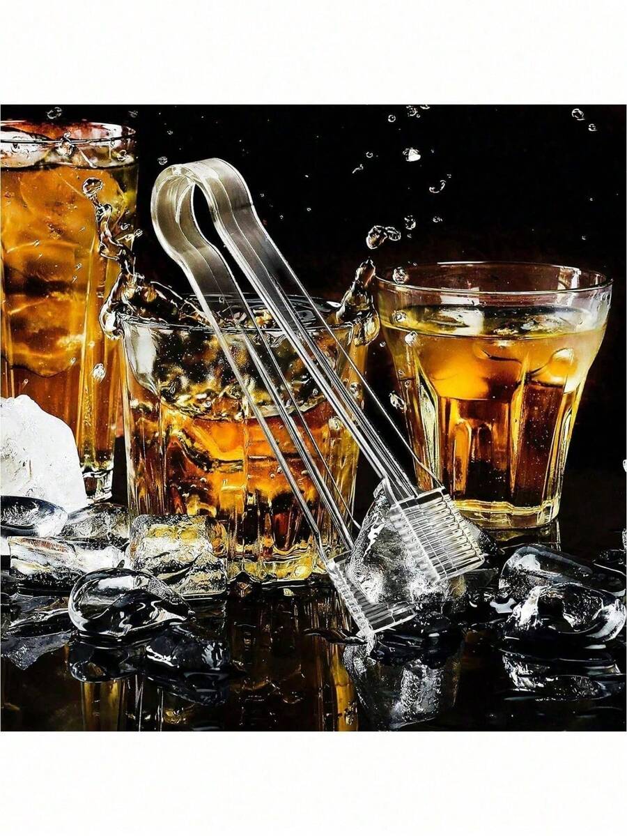 1/3/5 st återanvändbara mini-förrättstänger, transparenta plastserveringstänger för isbitar, sallader, buffé, bröllop och grill, greppvänligt köksverktyg - Multifärgad - Visa 1