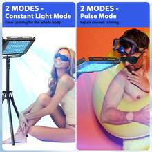 KTS UV Tanning Lamp With Tripod Stand- Easy Setup, Adjustable Height& Angle, Includes Free Glasses, Perfect For Home Use& Holiday Gifts For Men And Women, Home Tanning Solution |   Sleek Design |   Adjustable Features - 黑色 - 查看 5