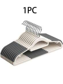 10 Pack rutschfeste Kleiderbügel mit Schulterpads - Schwerlast-Design, hochwertig, platzsparend, stabile Plastikkleiderbügel. langanhaltend und geeignet zum Trocknen, Aufbewahren und Organisieren von Kleidung in Schlafzimmern, Badezimmern und anderen Wohnbereichen.