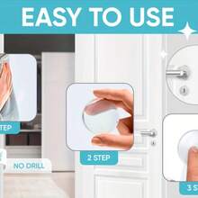 6pcs Transparent Self-Adhesive Door Bumpers, Made Of Reusable Plastic Design, Effective Shock Absorption & Noise Reduction, Suitable For Home & Office, Great Gift - White - View 8