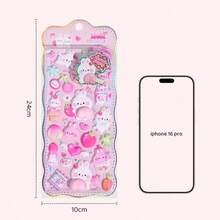 Pegatinas apretables con diseño de lindos traseros de animales para alivio del estrés, arte de pegatinas 3D de burbujas para niños y niñas