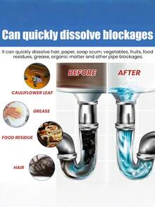 JAYSUING Drain Cleaner - Kitchen & Bathroom Pipe Clog Remover, Cleans Dirt And Deodorizes