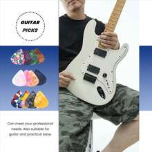 60 Pack Abstract Art Colorful Guitar Picks, Guitar Gift For Bass, Electric & Acoustic Guitars Includes 0.46mm, 0.71mm, 0.96mm - 彩色 - 查看 5