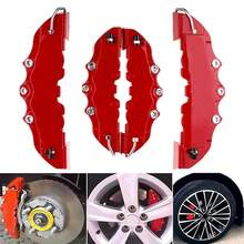 4PCS Red 3D Style Front& Rear Car Disc Brake Caliper Cover Brake Accessories M+S - 預設 - 查看 8