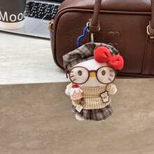 1 件 Sanrio Hello Kitty 毛绒玩偶吊坠、复古风格包包饰物、背包装饰、可爱 PluDollToy、礼物、钥匙扣、节日礼物