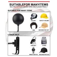 Giá treo mũ bảo hiểm đa năng gắn tường dễ dàng lắp đặt Móc treo mũ bảo hiểm xe máy Phụ kiện Moto Móc treo mũ bảo hiểm - màu đen - Xem 12