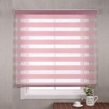 1 Pieza Persiana Doble Capa Enrollable 80x180cm / 120x180cm Protección Solar Y Privacidad Para Ventanas De Baño, Oficina, Dormitorio Y Estudio Decoración De Hogar - Multicolor - Ver 10