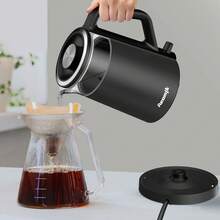 Aeomjk 1.5升不锈钢电热水壶，家用自动断电玻璃电水壶，适合泡茶和咖啡 - 美規B型插(110-127V) - 查看 4