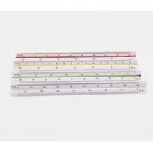 1 pieza Regla triangular de gran escala - Herramienta de dibujo técnico y arquitectónico de precisión, líneas paralelas, color aleatorio, reglas - Multicolor - Ver 8