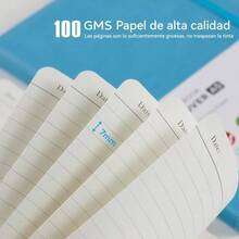 Cuaderno Tapa Dura A5 Para Escribir, Paquete De 2 Diarios, Cuaderno De Cuero, Papel Rayado De G, Para El Trabajo, La Escuela, Notas Y Diarios. Negro+ Verde - Negro + Verde - Ver 4