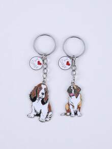 1pc Metal Alloy Pet Dog Keychain Girl Backpack Handbag Pendant Key RingBoyfriend Car Keychain Gift Exquisite And Handsome Dog Keychain Accessories Classmate Family Holiday Gift Lover Birthday Gift