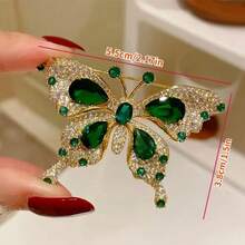 1pc Women Elegant Vintage Green Color Brooch - All-Season Gift For Women, Coat Jacket Dress Accessory, Halloween Clothes Pin Funny Cute Teacher Gifts Costume Accessories - Green - View 6
