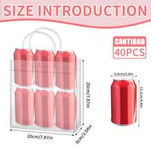 Set de 40/50 bolsas transparentes de PVC a prueba de agua, para regalo, bolsa de compras, bolso perfecto para bodas de damas, fiestas y regalos de festivales, aprobado para estadios, bolsa transparente y clara a prueba de agua para mujeres, perfecta para verano, vacaciones y playa, bolsas de regalo de Navidad. - Transparente - Ver 4
