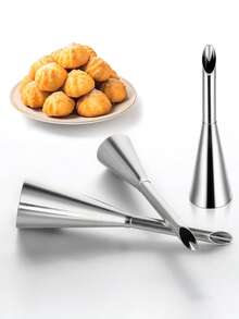 1 cái/3 cái Đầu phun kem trang trí, Đầu phun kem trang trí dài bằng thép không gỉ, Dụng cụ trang trí bánh ngọt nhỏ, Đầu phun kem làm bánh, Đầu phun kem bằng thép không gỉ, Đầu phun kem trang trí cho làm bánh, Đầu phun kem trang trí, Đầu phun kem trang trí dài bằng thép không gỉ - Nhiều màu - Xem 3