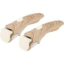 Mango Desmontable Blanco Marfil, Mango Desmontable para Ollas y Sartenes, Mangos Universales para Utensilios de Cocina, Compatible con Utensilios de Cocina de Borde Delgado, Paquete de 2 - Similar a la madera - Ver 2