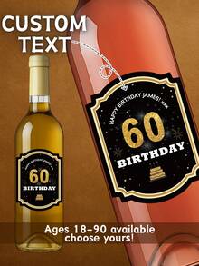 Bộ 6 nhãn rượu sinh nhật tùy chỉnh 10*12CM, chữ tùy chỉnh 21/30/40/50/60/70/80/90 tuổi, quà sinh nhật vui nhộn, quà chúc mừng sinh nhật các năm khác nhau cho con gái/con trai/cha mẹ/ông bà/bạn bè, quà sinh nhật lần thứ 30 cá nhân hóa cho anh ấy/cô ấy, thời trang. - Nhiều màu - Xem 10