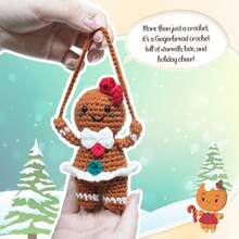 OASSIE Christmas Tree Decorations  Crochet - Crochet Christmas Tree With Card - Stocking Stuffers For Xmas Party Decorations, Holiday Decor Gifts For Women Mom Grandma Friends Family - Quế – Gừng Joy - Xem 7