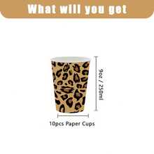 Leopard Print Party Supplies - Cheetah Print Party Decorations Tableware, Plate, Cup, Napkin, Cutlery, Animal Leopard Theme Birthday Supplies