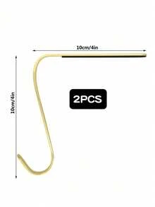 Decorative Gold Metal Hooks | For Fireplace Mantel & Tabletop, Perfect For Hanging Marigolds, Streamers And Banners For Valentine's Day Garden