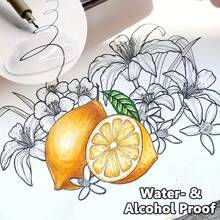 6pcs/12pcs Drawing Pen Fineliner Pen Black: Micro Set Waterproof Artist Art Pen Fine Liner Micro Point Tip Ink Marker Art Supplies Adult Drawing Supply Anime Gift Sketch Manga Outline Watercolor Zentangle