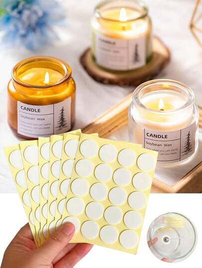 100PCS Candle Making Kit, Candle Wick Stickers, Candle Making Supplies, Double-Sided Stickers , Hot Wax Stickers For Candle Making